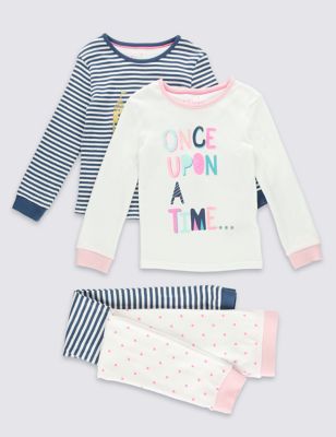 2 Pack Pure Cotton Long Sleeve Pyjamas &#40;1-8 Years&#41;